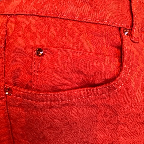 ESCADA jeans in shade of red with a design in fabric, 36EU - Picture 9 of 14